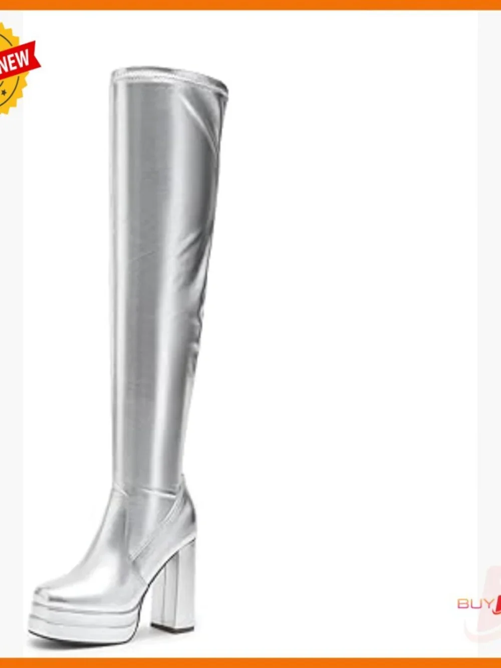 Women's Platform Over The Knee Boots Chunky Heel Square Toe Y2K Style